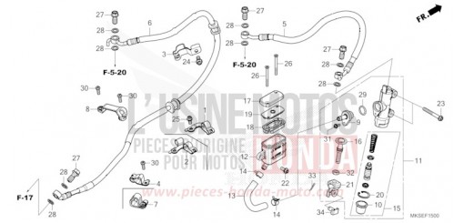 MAÎTRE-CYLINDRE DE FREIN ARRIÈRE CRF1100D4M de 2021